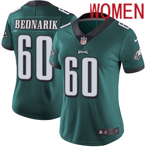 Women Philadelphia Eagles #60 Chuck Bednarik Nike Midnight Green Vapor Limited NFL Jersey